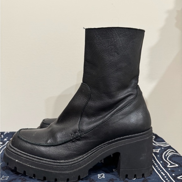Free People Black Tight Ankle Boot - Picture 5 of 7